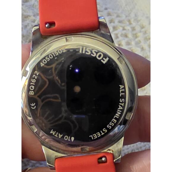 Fossil Wrist Watch Analog Digital 12 Hour Men’s FOSSIL Stainless Steel Red Band - Picture 4 of 6